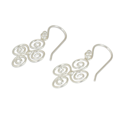 Ohrhänger aus Sterlingsilber - Handgefertigte Ohrringe aus Sterlingsilber im Spiraldesign