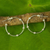 Sterling silver half-hoop earrings, 'Cosmos' (1 inch) - 1-Inch Sterling Silver 925 Half Hoop Earrings with Posts thumbail