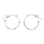 Sterling silver half-hoop earrings, 'Cosmos' (1 inch) - 1-Inch Sterling Silver 925 Half Hoop Earrings with Posts (image 2a) thumbail