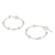 Sterling silver half-hoop earrings, 'Cosmos' (1 inch) - 1-Inch Sterling Silver 925 Half Hoop Earrings with Posts
