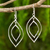Sterling silver dangle earrings, 'Eyes on You' - Modern Sterling Silver Dangle Earrings with Polished Finish (image 2) thumbail
