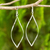 Sterling silver dangle earrings, 'Curvature' - Sterling Silver Dangle Earrings with Curved Marquise Shape (image 2) thumbail