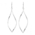 Sterling silver dangle earrings, 'Curvature' - Sterling Silver Dangle Earrings with Curved Marquise Shape thumbail