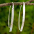 Sterling silver drop earrings, 'Modern Aesthetic' - Modern Drop Earrings in Hammered Sterling Silver (image 2) thumbail