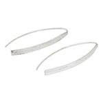 Sterling silver drop earrings, 'Modern Aesthetic' - Modern Drop Earrings in Hammered Sterling Silver