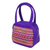 Cotton appliqué handbag, 'Purple Chic Lisu' - Multicolor Lisu Hill Tribe Applique on Purple Cotton Handbag