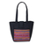 Cotton shoulder bag, 'Lisu Realm in Black' - Lisu Hill Tribe Multicolor Applique on Cotton Shoulder Bag