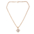 Rose gold plated quartz pendant necklace, 'Translucent Raindrop' - Quartz and Rose Gold-Plated Thai Artisan-Crafted Necklace thumbail