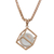 Rose gold plated quartz pendant necklace, 'Translucent Raindrop' - Quartz and Rose Gold-Plated Thai Artisan-Crafted Necklace (image 2c) thumbail