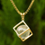 Gold plated quartz pendant necklace, 'Translucent Raindrop' - Gold Plated Crystalline Quartz Artisan Crafted Necklace (image 2) thumbail
