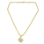 Gold plated quartz pendant necklace, 'Translucent Raindrop' - Gold Plated Crystalline Quartz Artisan Crafted Necklace thumbail