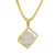 Gold plated quartz pendant necklace, 'Translucent Raindrop' - Gold Plated Crystalline Quartz Artisan Crafted Necklace (image 2c) thumbail