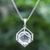 Quartz pendant necklace, 'Translucent Raindrop' - Modern Sterling Silver Necklace with Quartz thumbail