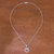 Quartz pendant necklace, 'Translucent Raindrop' - Modern Sterling Silver Necklace with Quartz