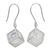 Quartz dangle earrings, 'Glistening Raindrops' - Clear Quartz and Sterling Silver Earrings from Thailand thumbail