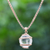 Rose gold plated quartz pendant necklace, 'Crystalline Spin' - Thai Quartz Necklace in Rose Gold Plated Sterling Silver (image 2) thumbail