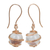 Quartz and rose gold plated dangle earrings, 'Icy Rain' - Clear Quartz and Rose Gold Plated Earrings from Thailand thumbail