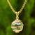 Gold plated quartz pendant necklace, 'Crystalline Spin' - Quartz Necklace in Gold Plated Sterling Silver from Thailand (image 2) thumbail