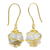 Quartz and gold plated dangle earrings, 'Golden Raindrops' - Artisan Crafted Quartz Dangle Earrings from Thailand thumbail