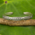 Silver cuff bracelet, 'Karen Greeting' - Handmade Silver Cuff Bracelet from Thailand