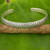 Silver cuff bracelet, 'Karen Snake' - Artisan Crafted Silver Cuff Bracelet from Thailand (image 2) thumbail
