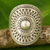 Silver cocktail ring, 'Karen Blossoming' - Handmade Thai Karen Hill Tribe Ring in 950 High Content  Ste (image 2b) thumbail