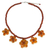 Carnelian beaded necklace, 'Golden Daisy Chain' - Hand Crafted Carnelian and Glass Bead Necklace from Thailand thumbail