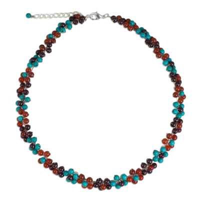 Artisan Crafted Colorful Gemstone Choker Necklace