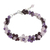 Multi-gemstone beaded bracelet, 'Plum Blossoms' - Artisan Crafted Gemstone Beaded Floral Adjustable Bracelet (image 2b) thumbail