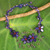 Lapis lazuli and amethyst beaded necklace, 'Summer Zinnia' - Fair Trade Necklace Made from Lapis Lazuli and Amethyst thumbail