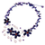 Lapis lazuli and amethyst beaded necklace, 'Summer Zinnia' - Fair Trade Necklace Made from Lapis Lazuli and Amethyst (image 2b) thumbail