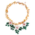 Carnelian and quartz pendant necklace, 'Pink Geranium Trio' - Artisan Crafted Floral Necklace in Quartz and Carnelian thumbail
