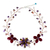 Multi-gemstone statement necklace, 'Sunrise Garden' - Handmade Colorful Multi-Gemstone Floral Statement Necklace thumbail
