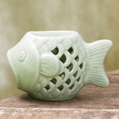 Ceramic oil warmer, Hello Fish