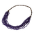 Halskette aus Holzperlen - Handgefertigte lila Holzhalskette aus Thailand