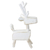 Wood figurine, 'Primitive Deer in White' - Hand Carved Wooden Deer Sculpture with White Finish