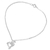 Sterling silver anklet, 'Music of Love' - Artisan Crafted Brushed Silver Music Theme Anklet (image 2b) thumbail