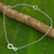 Sterling silver anklet, 'Into Infinity' - Infinity Symbol Thai Artisan Crafted Sterling Silver Anklet thumbail