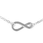 Sterling silver anklet, 'Into Infinity' - Infinity Symbol Thai Artisan Crafted Sterling Silver Anklet