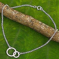 Featured review for Sterling silver two circle anklet, Relationship