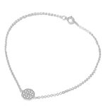 Sterling silver anklet, 'Blossoming Kaleidoscope' - Thai Artisan Crafted Sterling Silver Geometric Floral Anklet