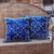 Cotton cushion covers, 'Blue Hmong Labyrinth' (pair) - Two Hill Tribe Artisan Crafted Cotton Batik Cushion Covers thumbail