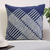Cotton cushion cover, 'Diagonal Bamboo' - Blue Hill Tribe Cotton Batik Cushion Cover (24x24 Inch) (image p261823) thumbail