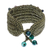 Agate wristband bracelet, 'Evening in Pai' - Agate and Olive Cord Hand Crocheted Wristband Bracelet