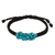 Beaded cord bracelet, 'Cozy Chic' - Handmade Reconstituted Turquoise and Polyester Bracelet