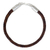 Braided leather bracelet, 'Elephant Promise in Brown' - Hand Crafted Leather Braided Bracelet with Elephant Motif