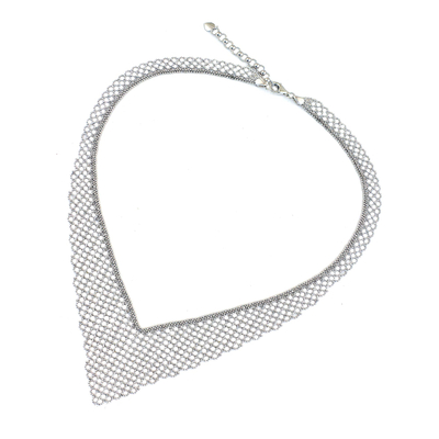 Perlenkette aus Sterlingsilber, „Silver Elegance“ – Handgefertigte Perlenkette aus Sterlingsilber aus Thailand