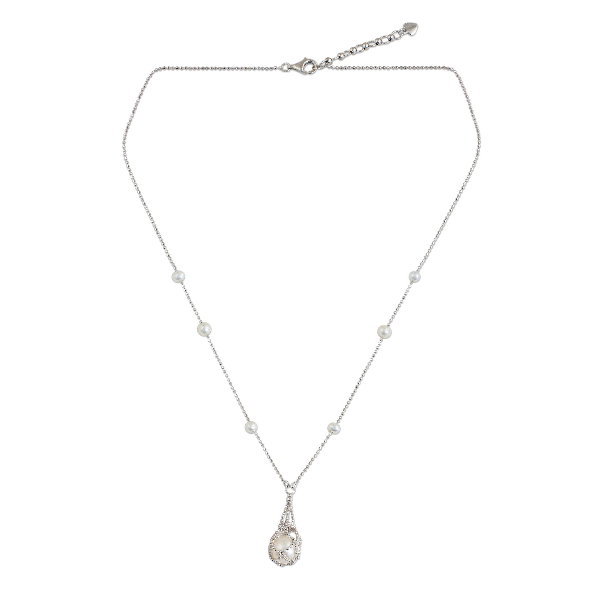 UNICEF Market | Hand Crafted Pearl and Sterling Silver Pendant Necklace ...