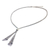 collar de flores de perlas cultivadas - Collar de Plata de Ley 925 Calas y Perlas Blancas