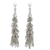 Sterling silver beaded earrings, 'Thai Garland' - Sterling Silver Beaded Hook Earrings from Thailand